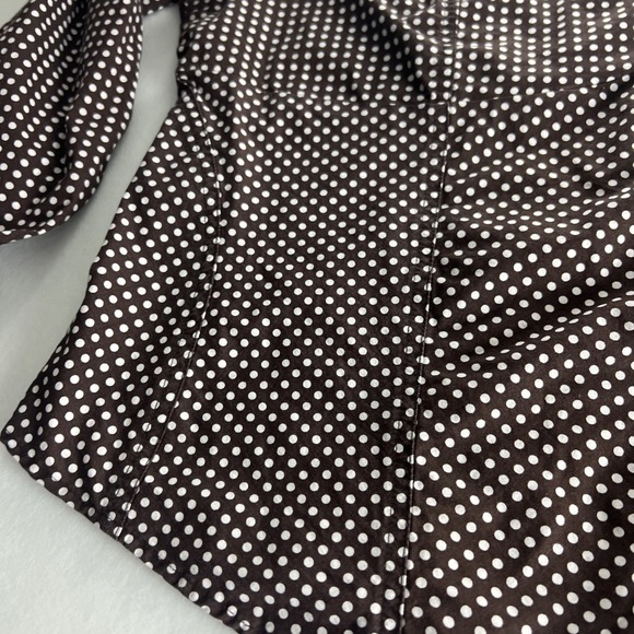 CATO Women's Top Blouse Size 14/16W Cotton Spandex Hook-Up Brown F20 - Picture 7 of 16